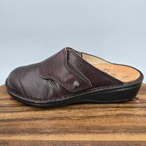 Finn Comfort Shoes Womens 7.5 38 Leather Slip On Clogs Made In Germany Comfort